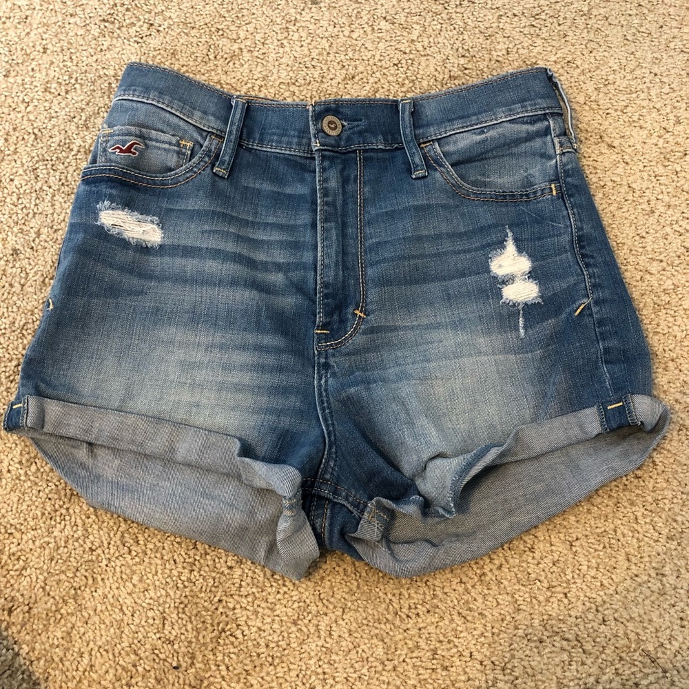 High wasted hollister jean shorts